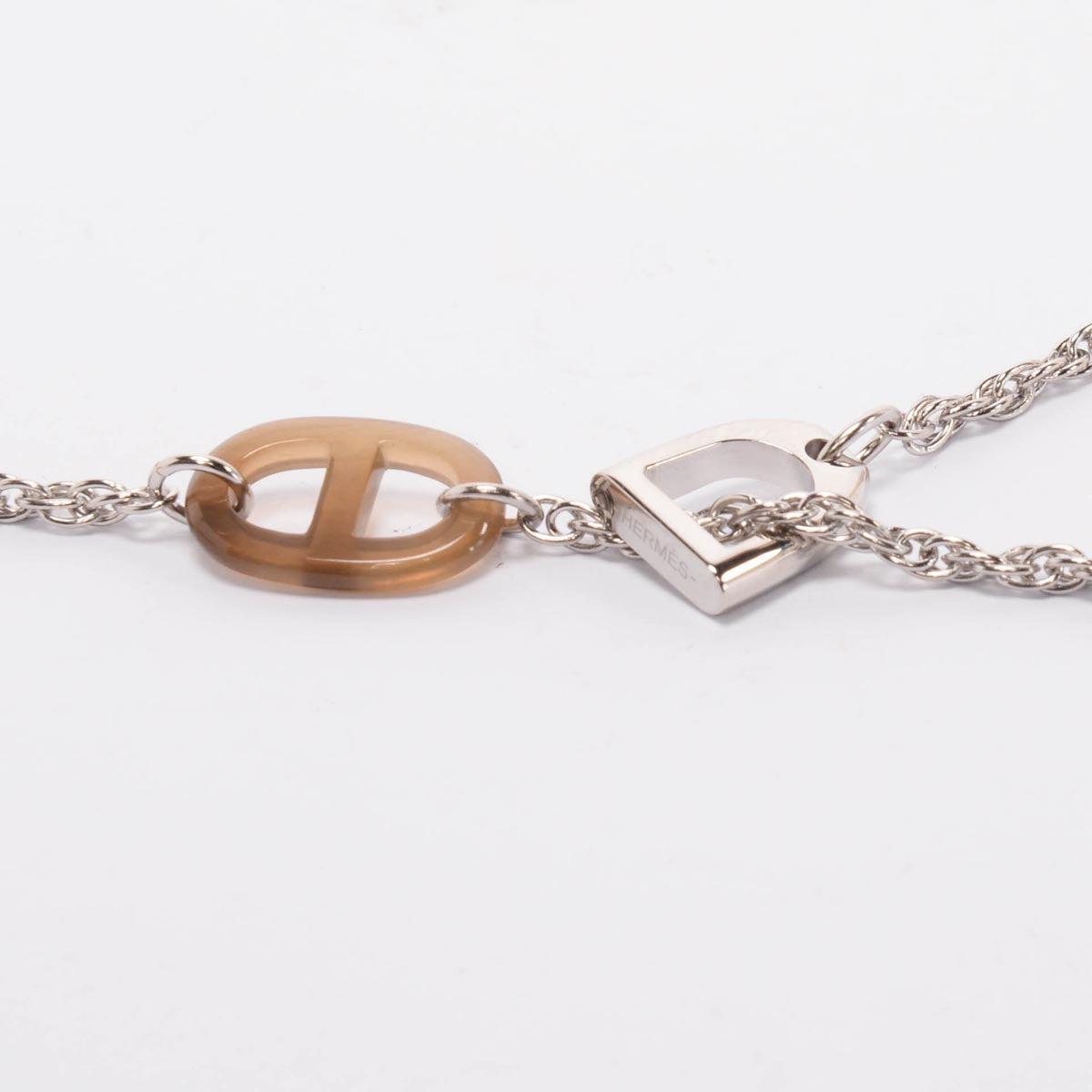 Hermes Golden Horn & Lacquer Bon Voyage Necklace