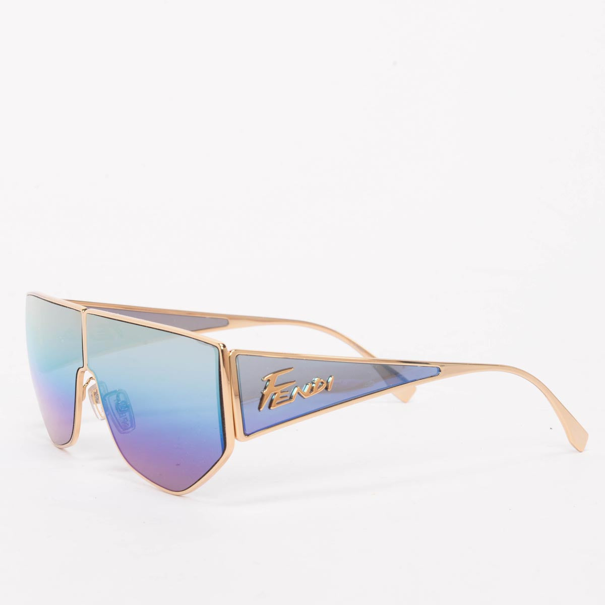 Fendi Blue Disco Geometric Sunglasses