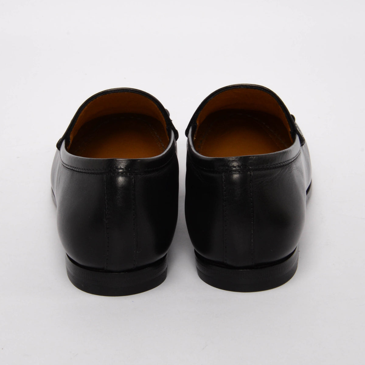 Gucci Black Calfskin Jordaan Horsebit Loafers  36