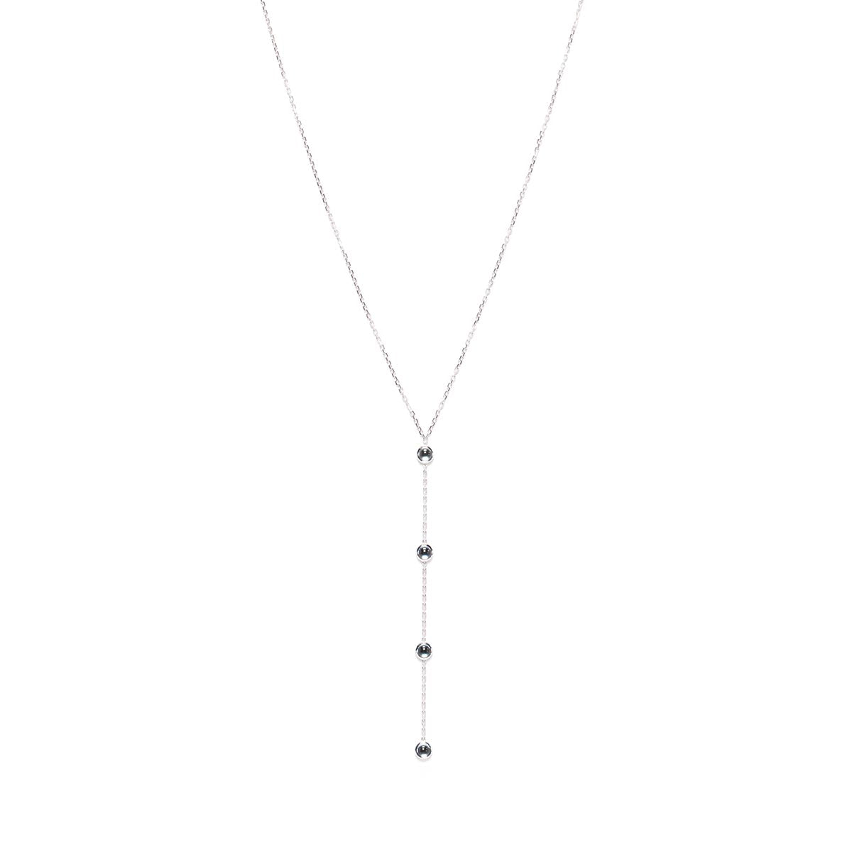 Gucci White Gold & Blue Topaz Lavalier Necklace