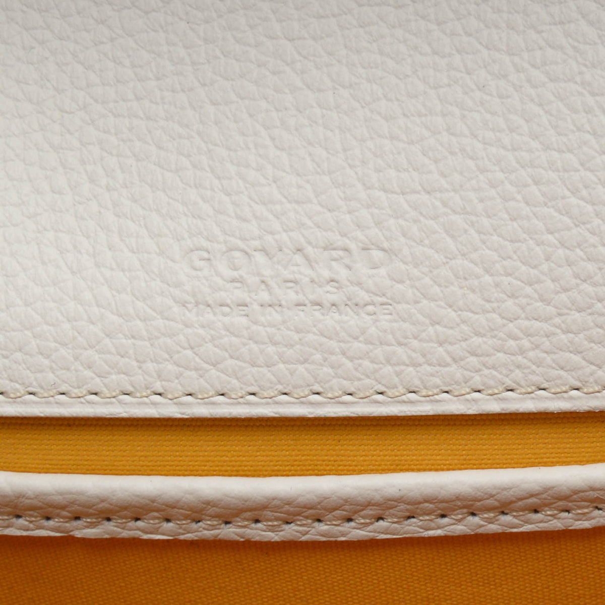 Goyard White Goyardine & Calfskin Belvedere PM