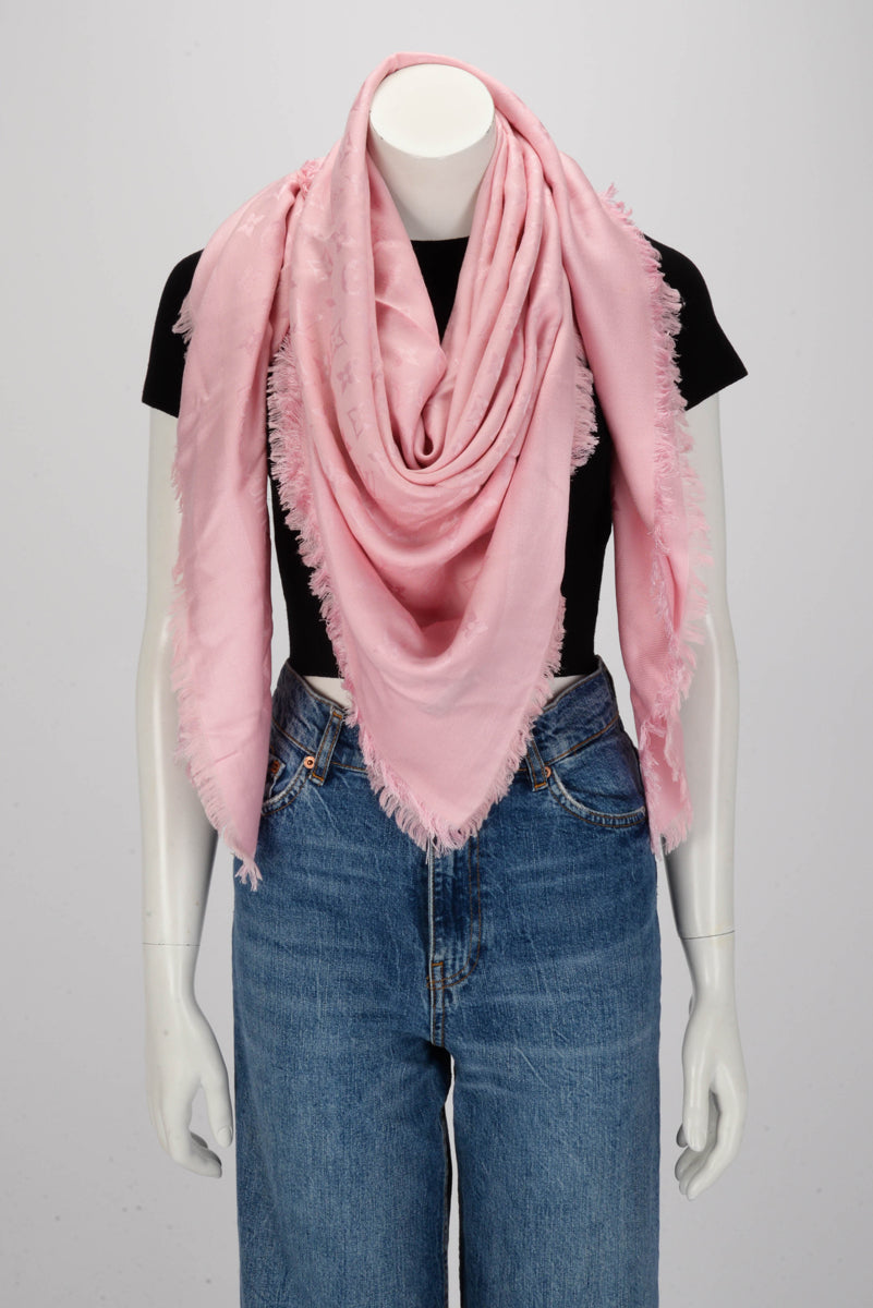 Louis Vuitton Pink Monogram Classic Shawl