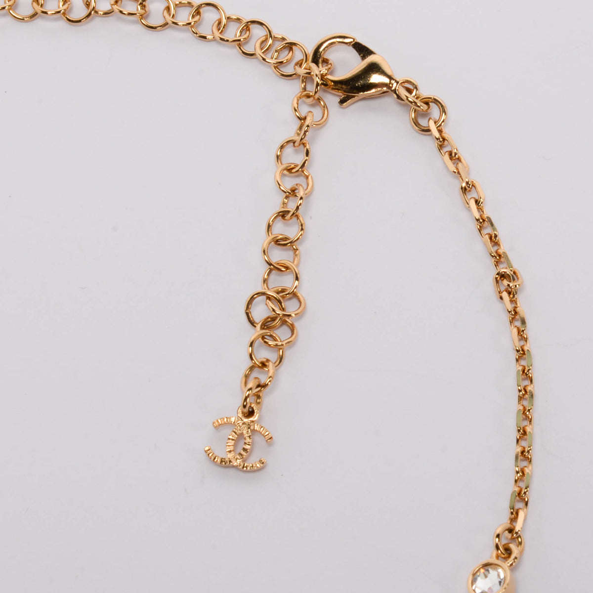 Chanel Gold Crystal CC Star Choker Necklace