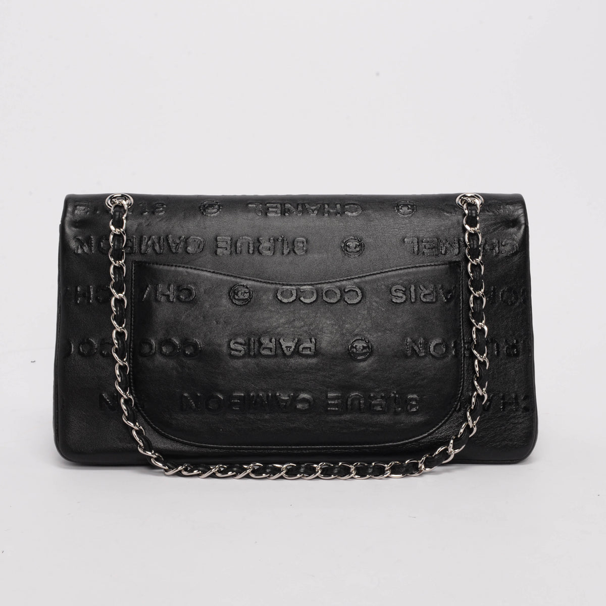 Chanel Black Unlimited Embossed Reissue 228 Flap Bag