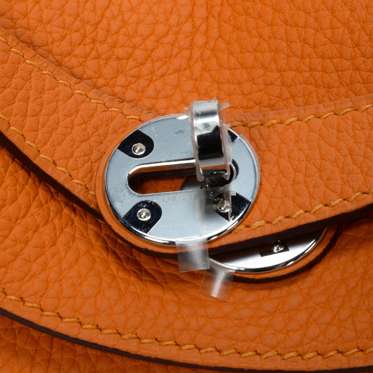 Hermes Apricot Clemence Lindy 30