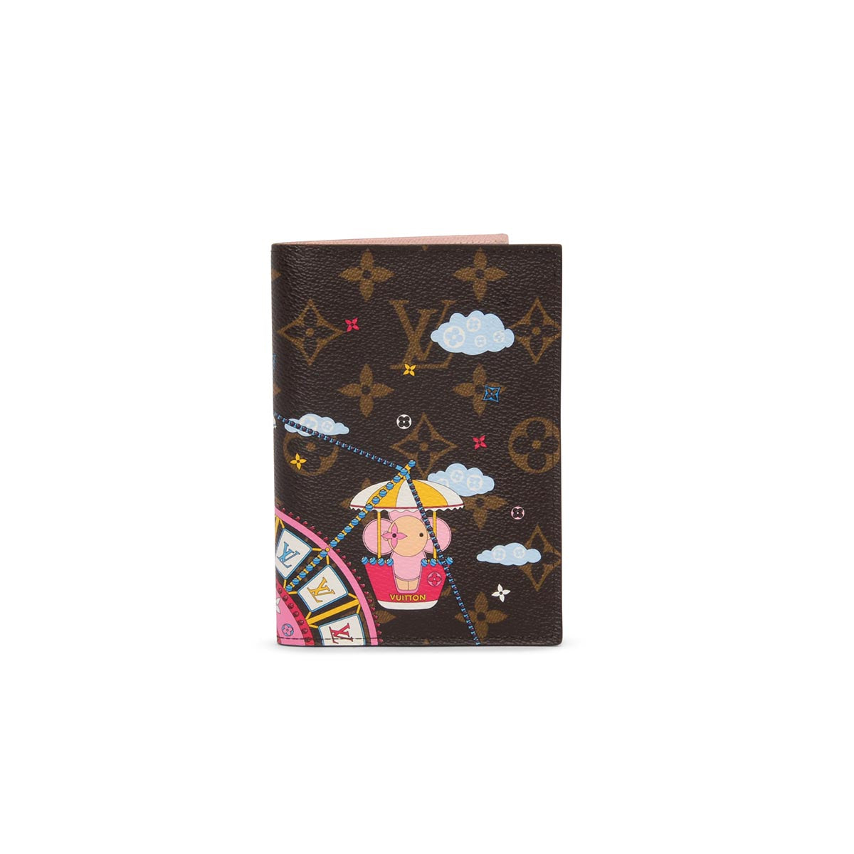 Louis Vuitton Monogram Christmas Animation Big Wheel Passport Holder