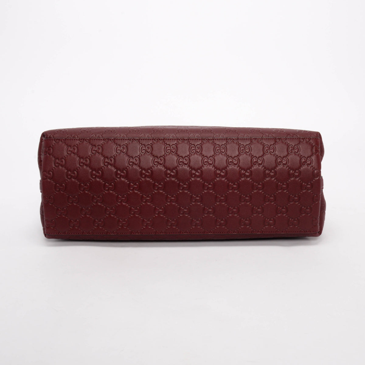 Gucci Rosso Ancora Calfskin GG Embossed Large Tote