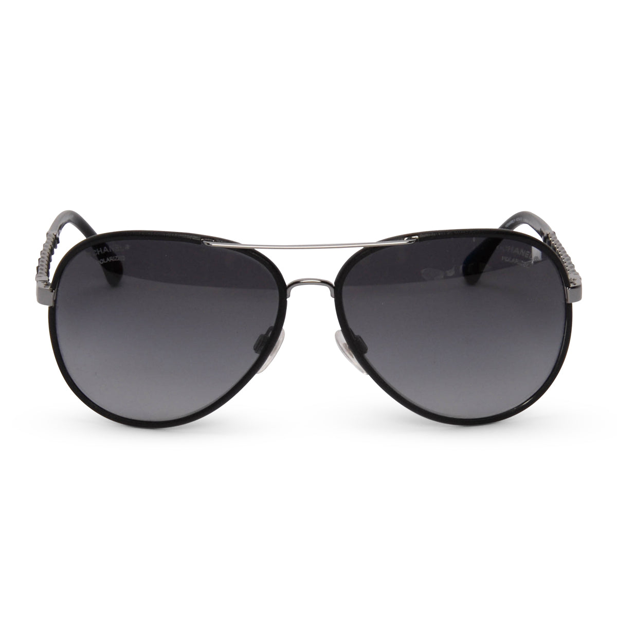 Chanel Black Polarised Aviator Sunglasses