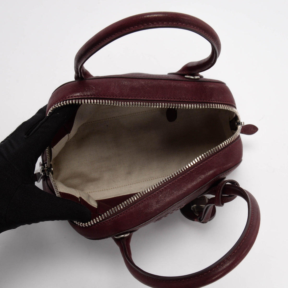 Miu Miu Amaranth Red Nappa Small Vivant Bag