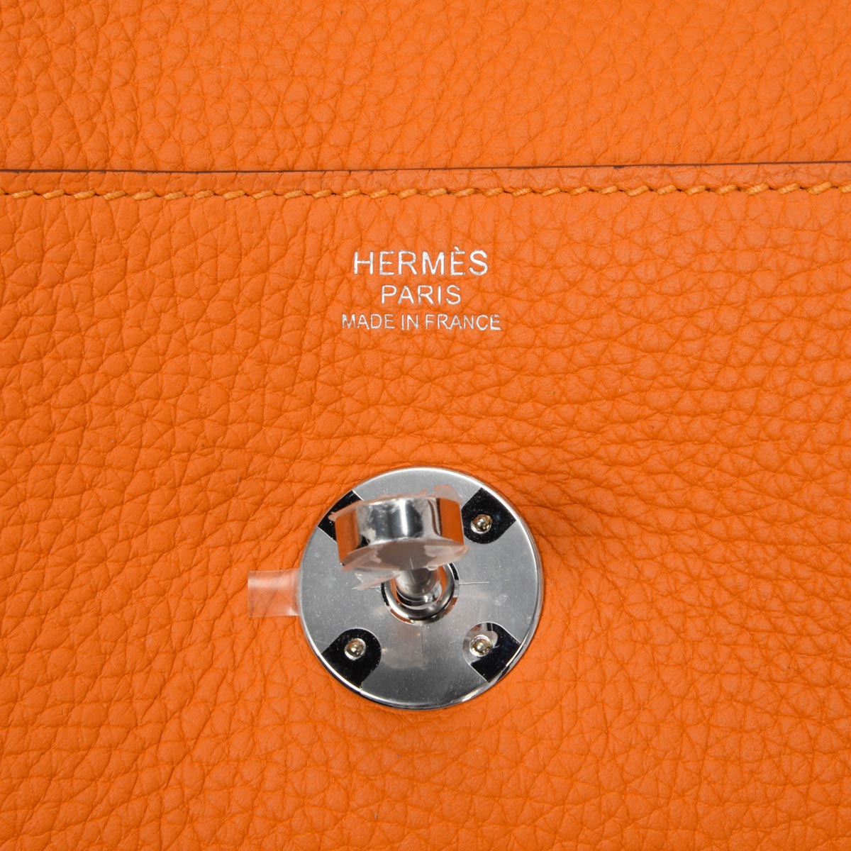 Hermes Apricot Clemence Lindy 30