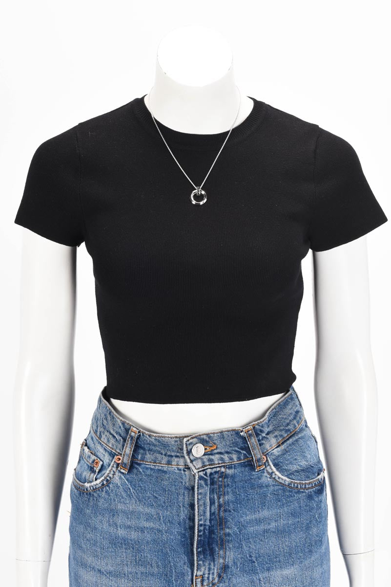 Tiffany & Co 18k White Gold T1 Circle Pendant