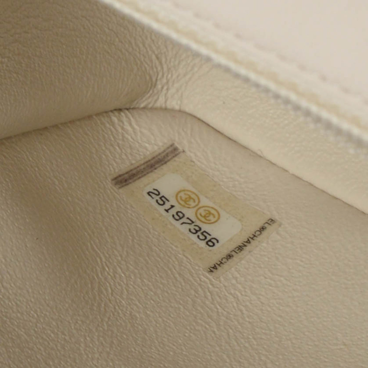 Chanel Ivory Lambskin Mini Rectangular Flap Bag