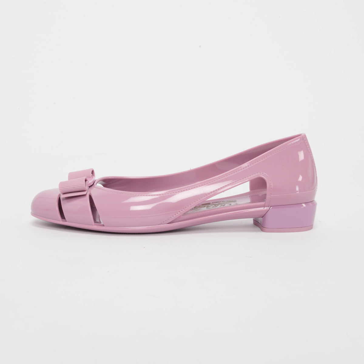 Ferragamo Lilac Jelly Vara Bow Ballet Flats 7