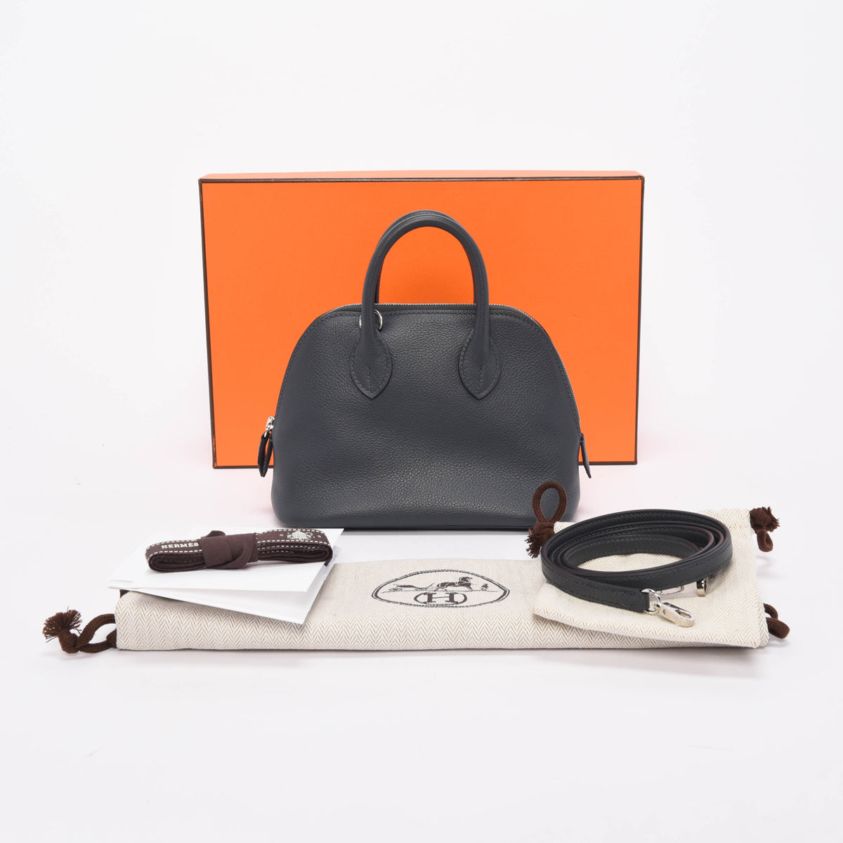Hermes Gris Misty Evercolor Bolide 1923 Mini Bag