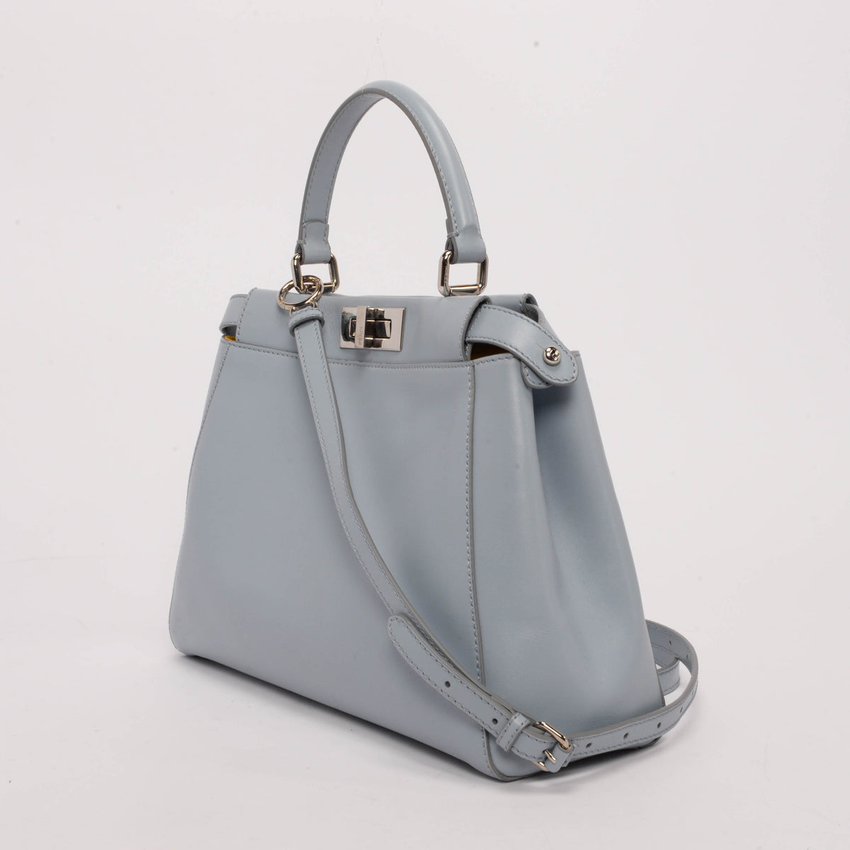 Fendi Pale Blue Nappa Medium Peekaboo Bag