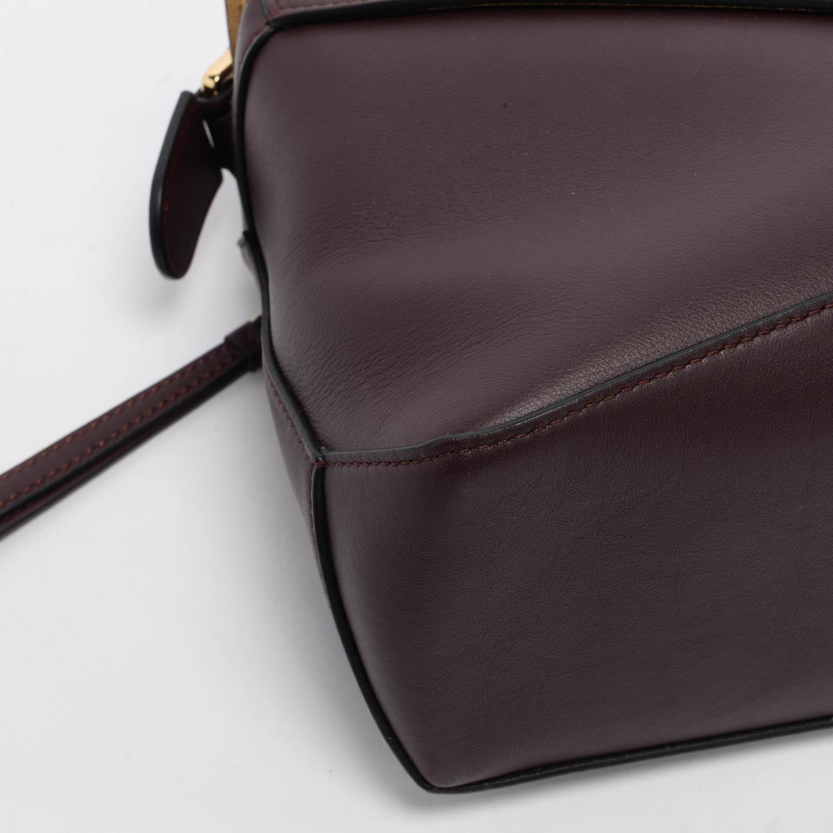 Loewe Prune Calfskin Small Puzzle Edge Bag