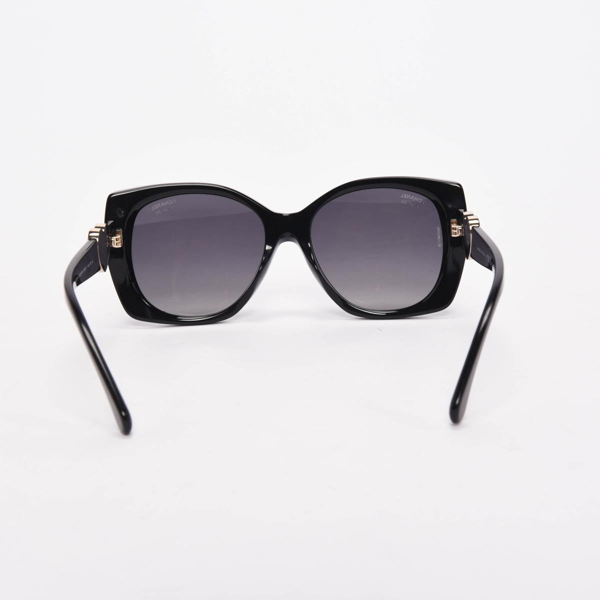 Chanel Black CC Heart Square Sunglasses
