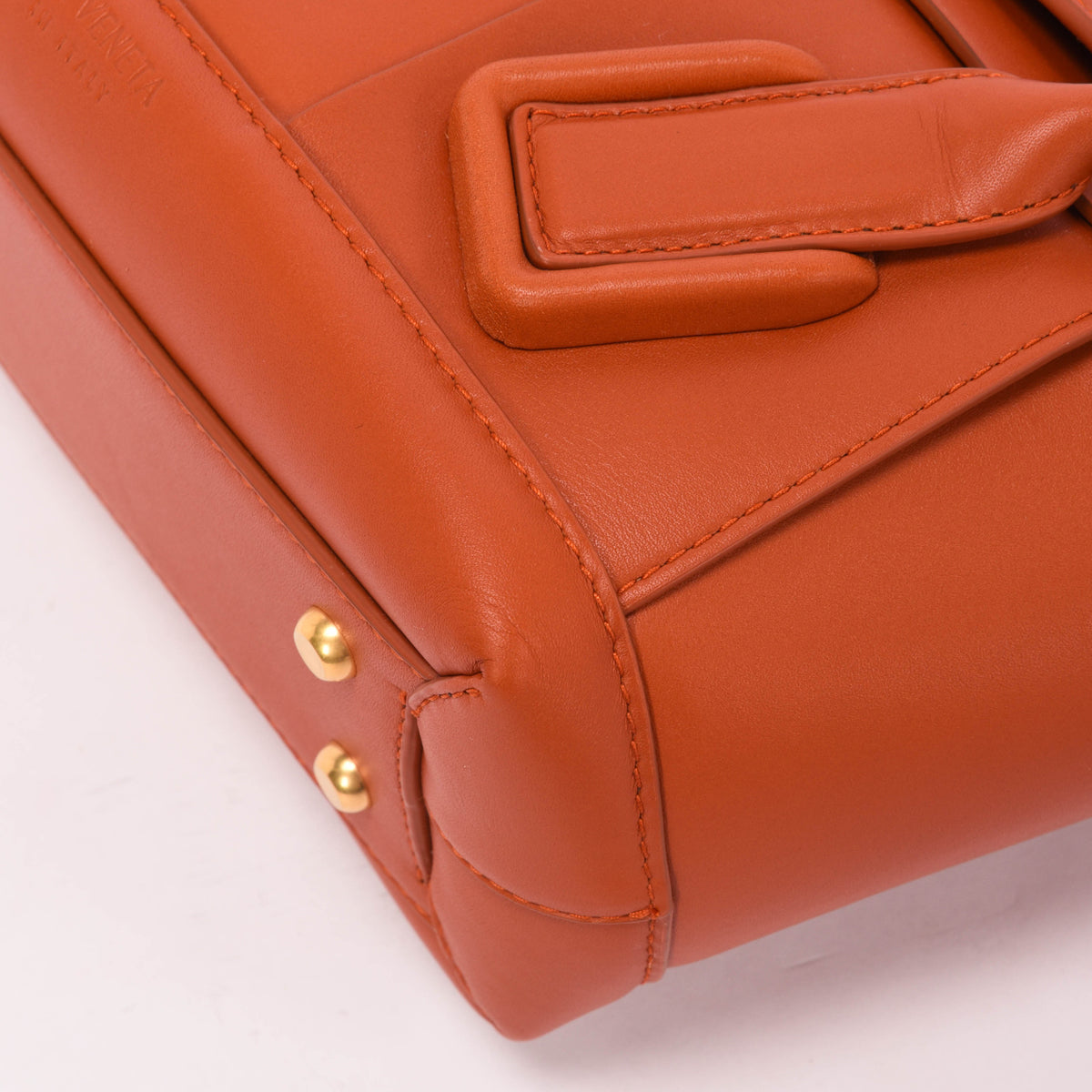 Bottega Veneta Rust Intrecciato Arco Small Tote