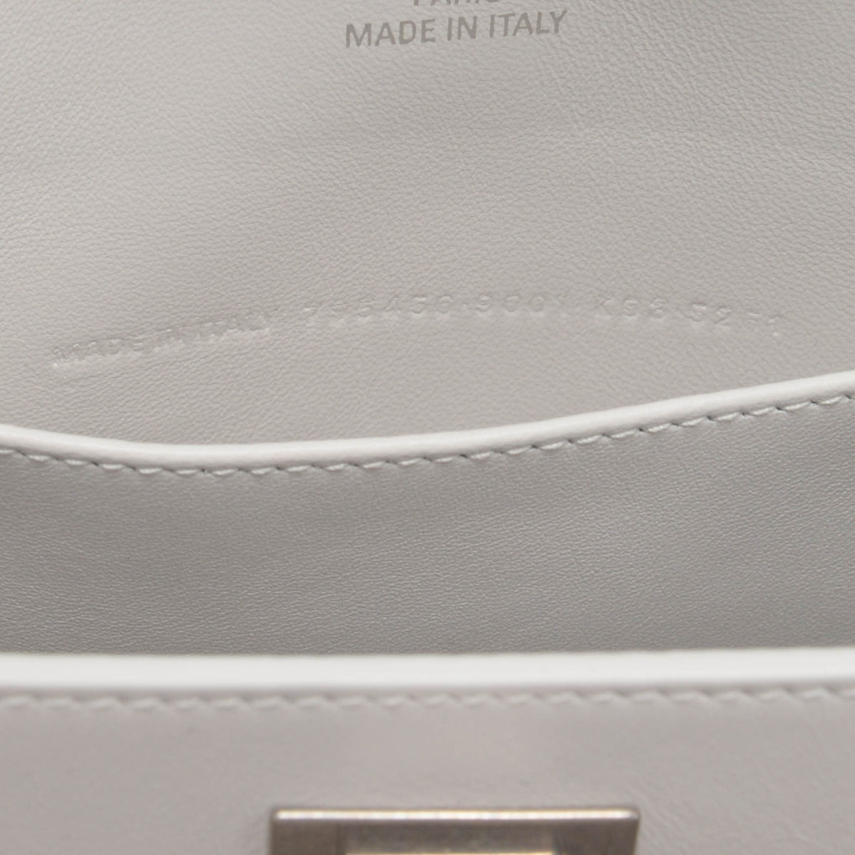 Balenciaga White Smooth Calfskin Mini Rodeo Bag