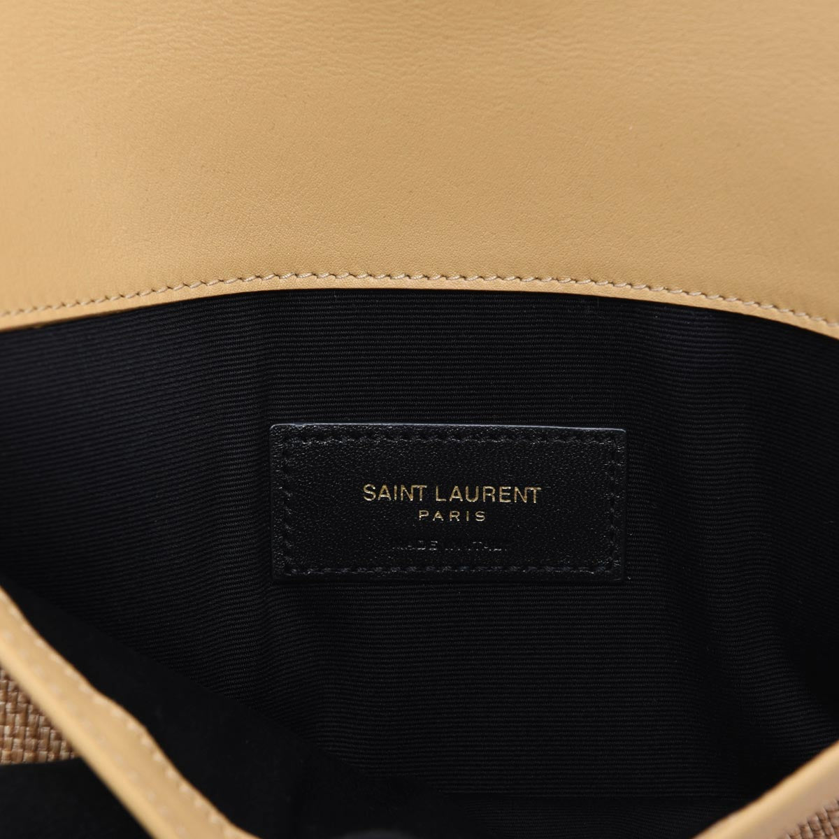 Saint Laurent Natural Micro Raffia Uptown Pouch