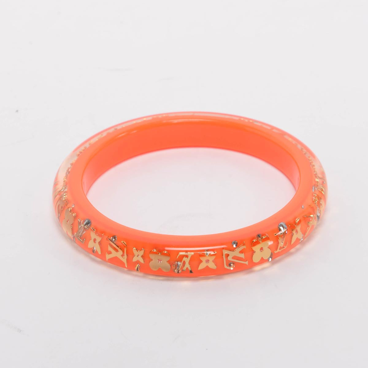 Louis Vuitton Orange Resin Monogram Inclusion Bangle