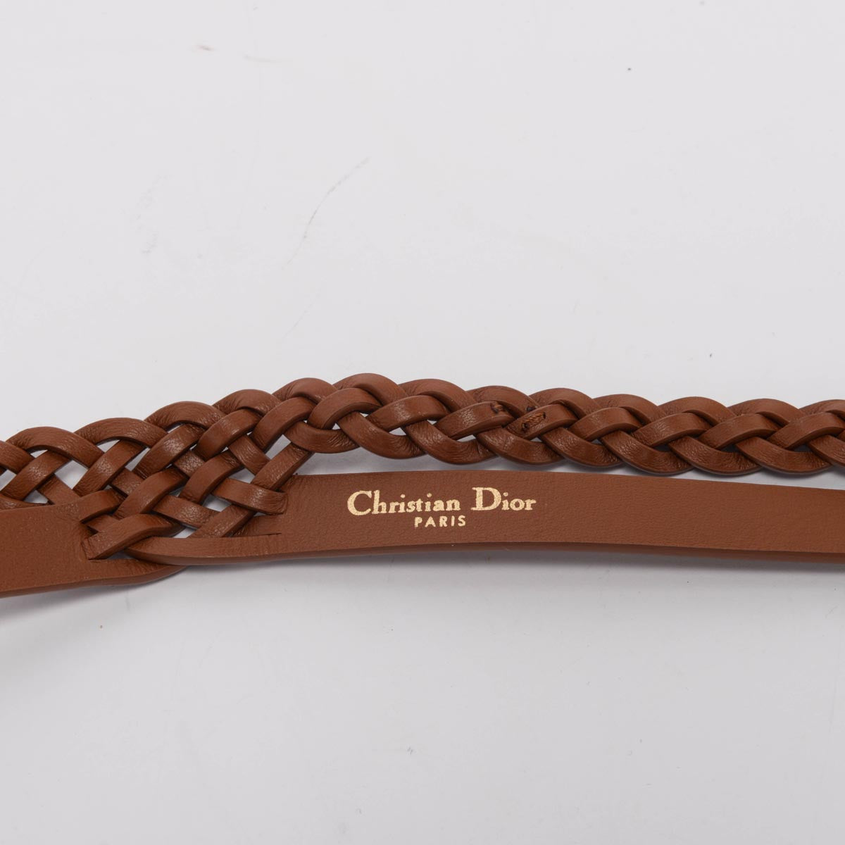 Dior Tan Calfskin Double Braided Belt