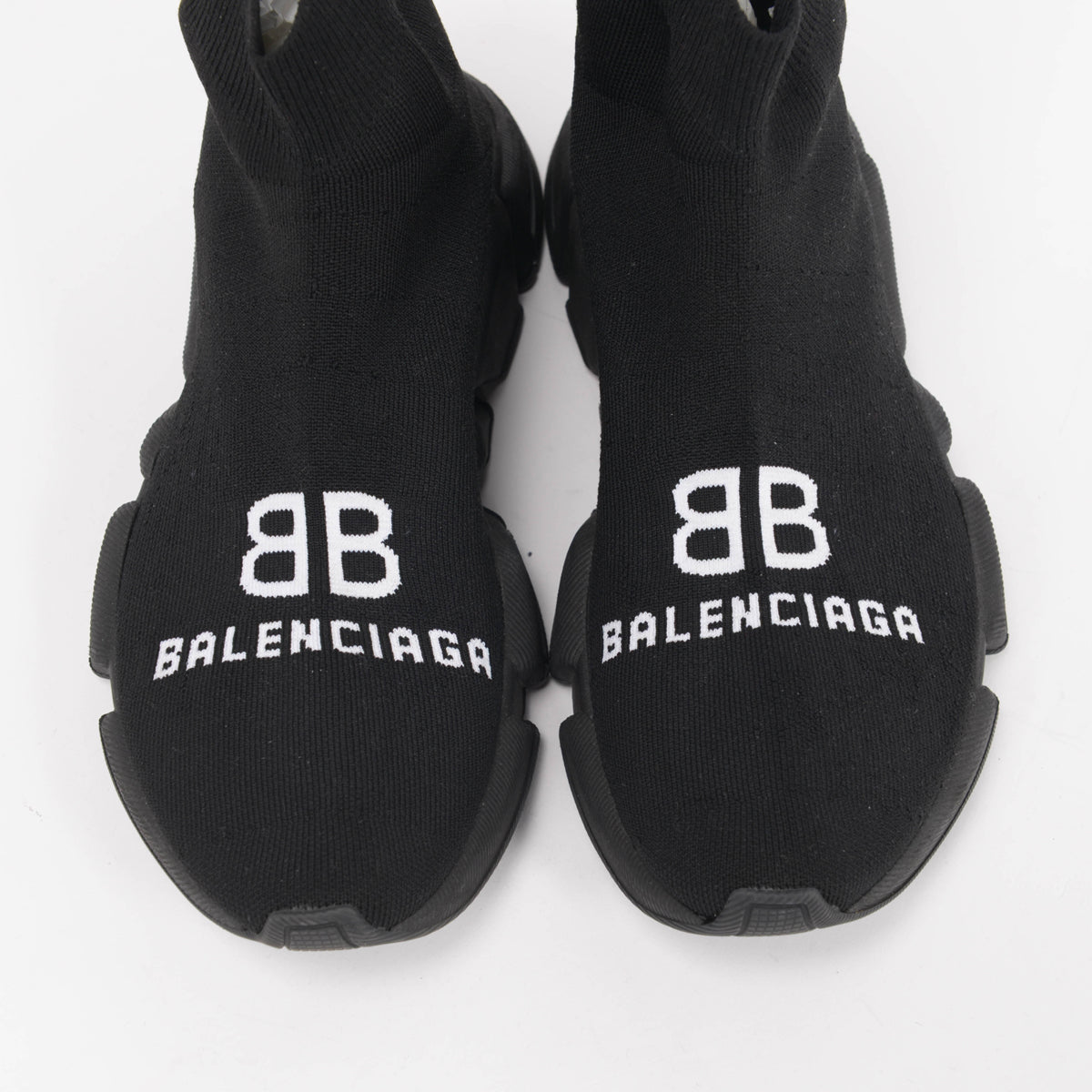 Balenciaga Black Stretch Knit Speed Sock Sneakers 41