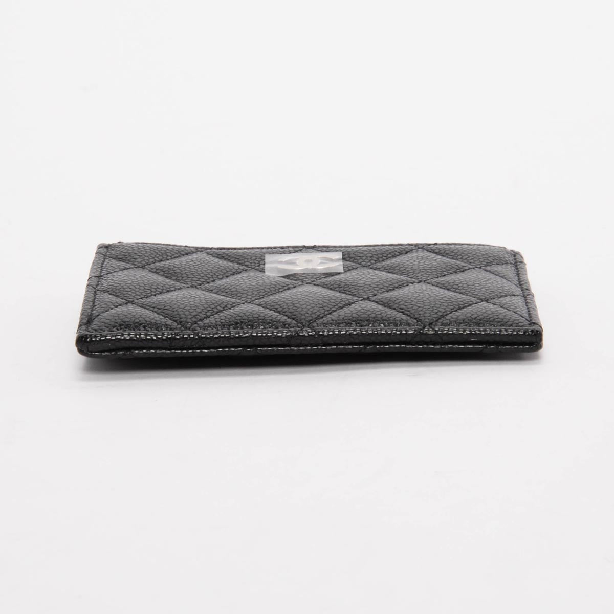 Chanel Black Quilted Caviar CC Zip Card Holder