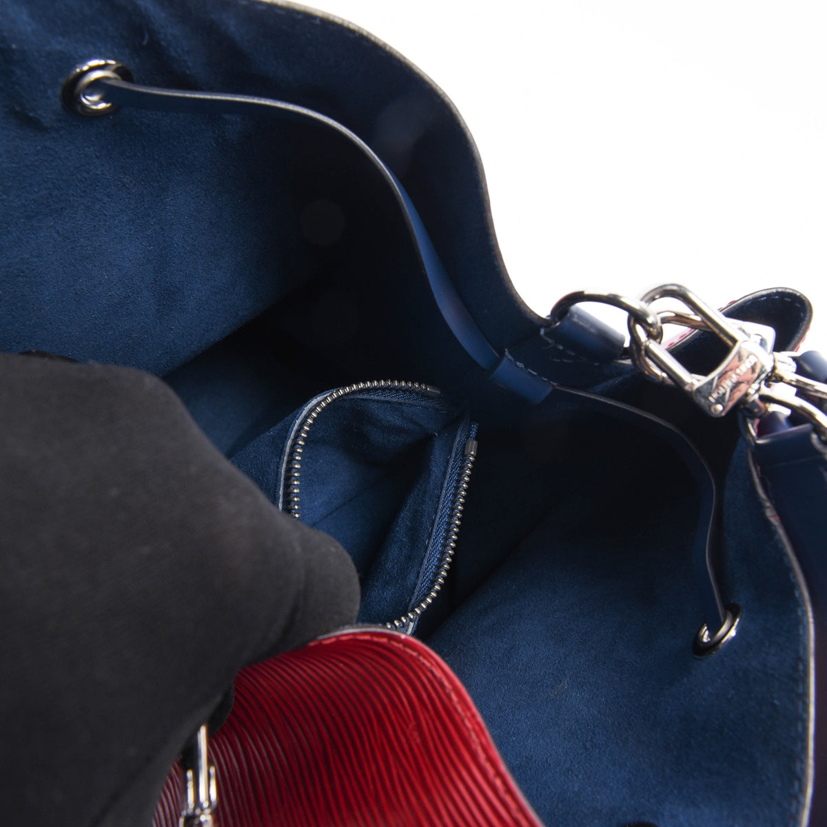 Louis Vuitton Red & Navy Epi Leather NeoNoe MM