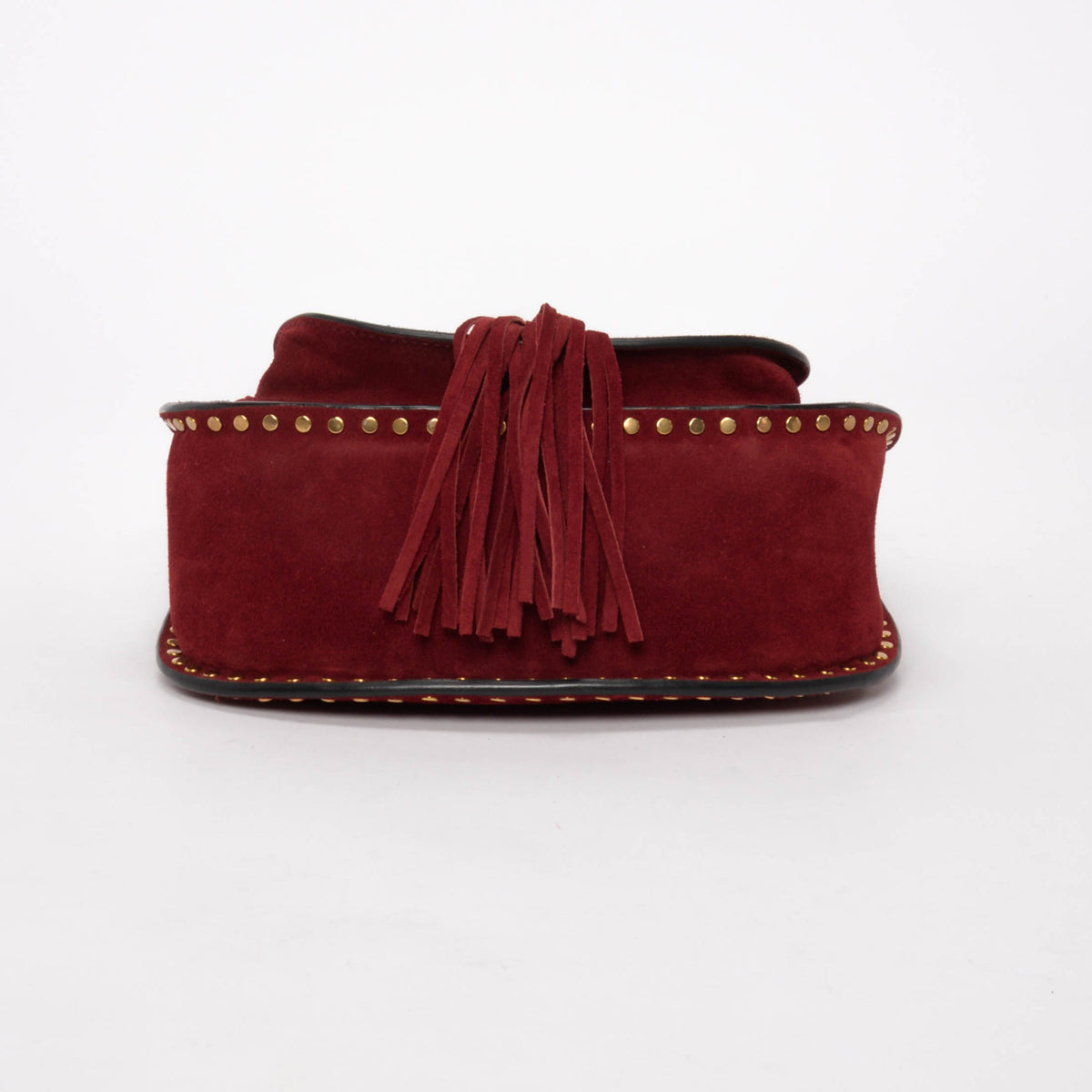 Chloe Sienna Red Suede Small Whipstitch Hudson Bag