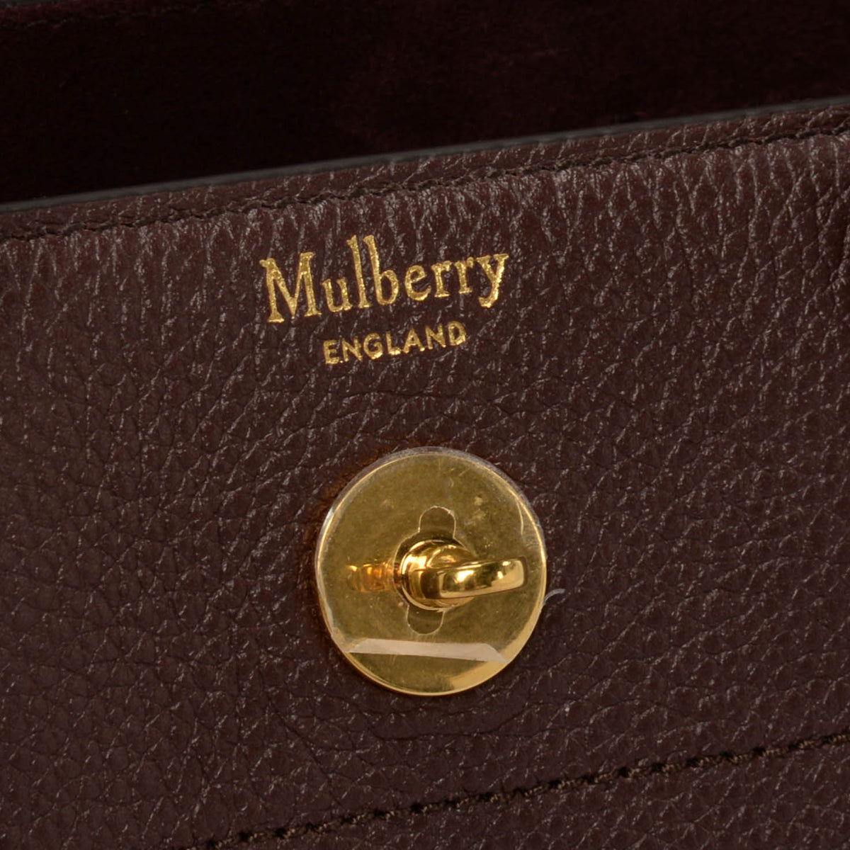 Mulberry Oxblood Classic Grain Small Bayswater With Strap