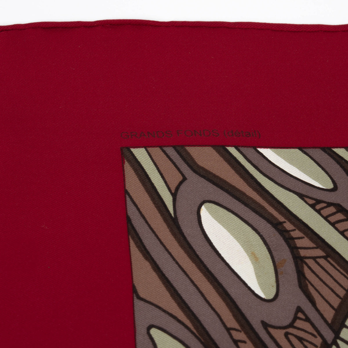 Hermes Red Silk Grands Fonds II Scarf