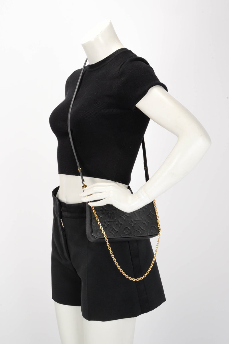 Louis Vuitton Black Monogram Empreinte Easy Pouch on Strap