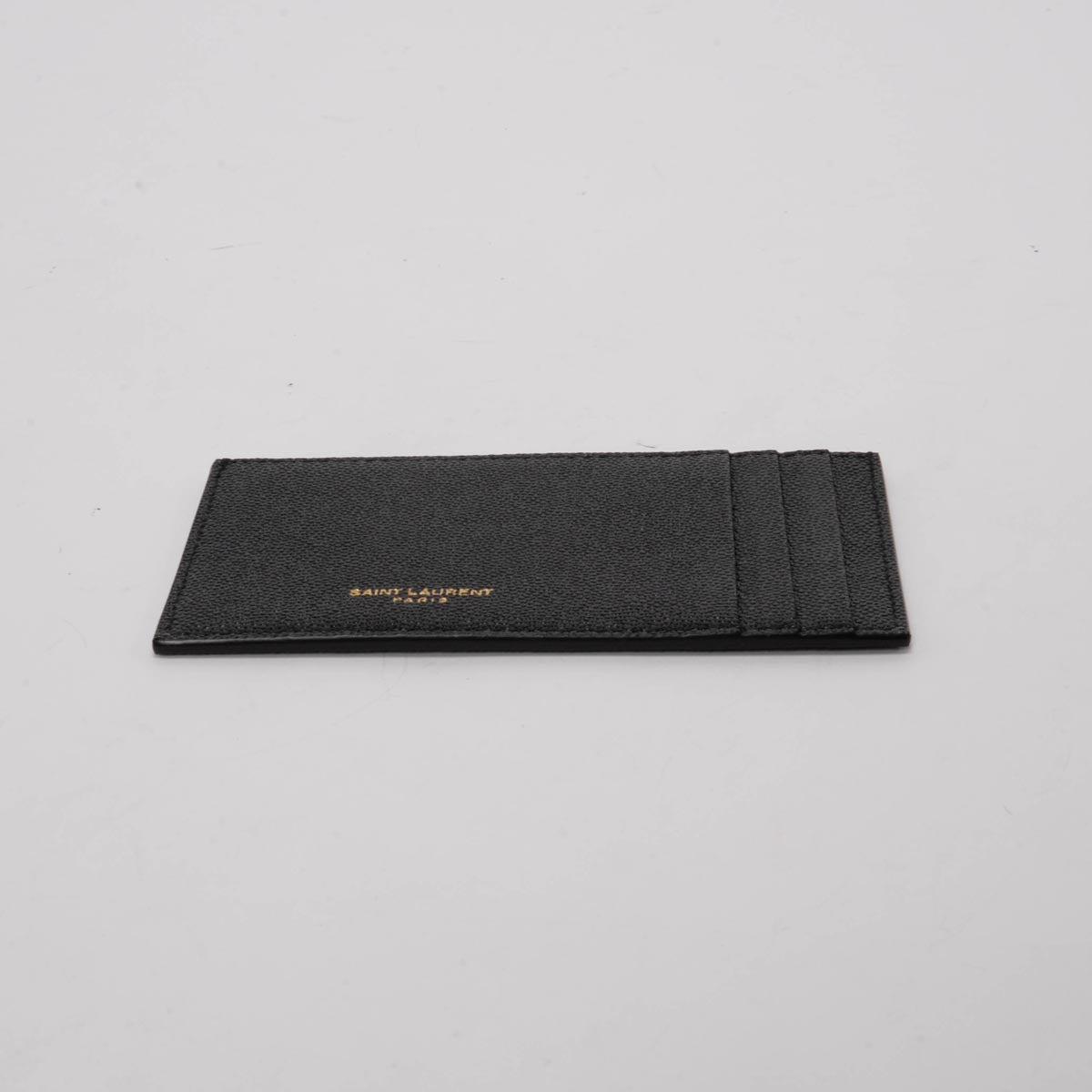 Saint Laurent Black Grain de Poudre Uptown Chain Wallet