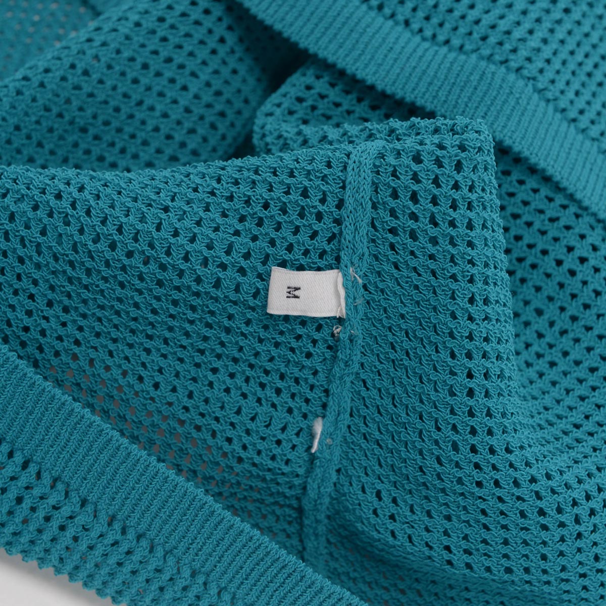 Bottega Veneta Blue Mesh Knit Cardigan M