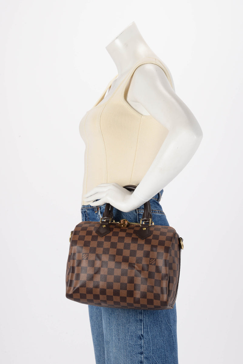 Louis Vuitton Damier Ebene Speedy Bandouliere 25 Bag