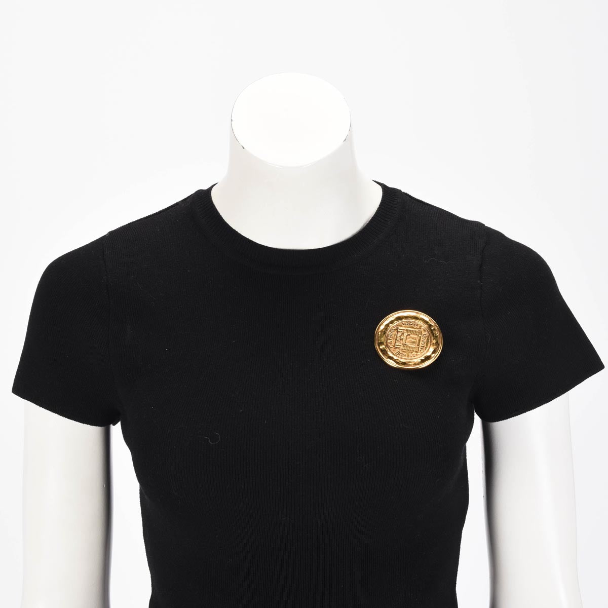 Chanel Gold Plated 31 Rue Cambon Medallion Brooch