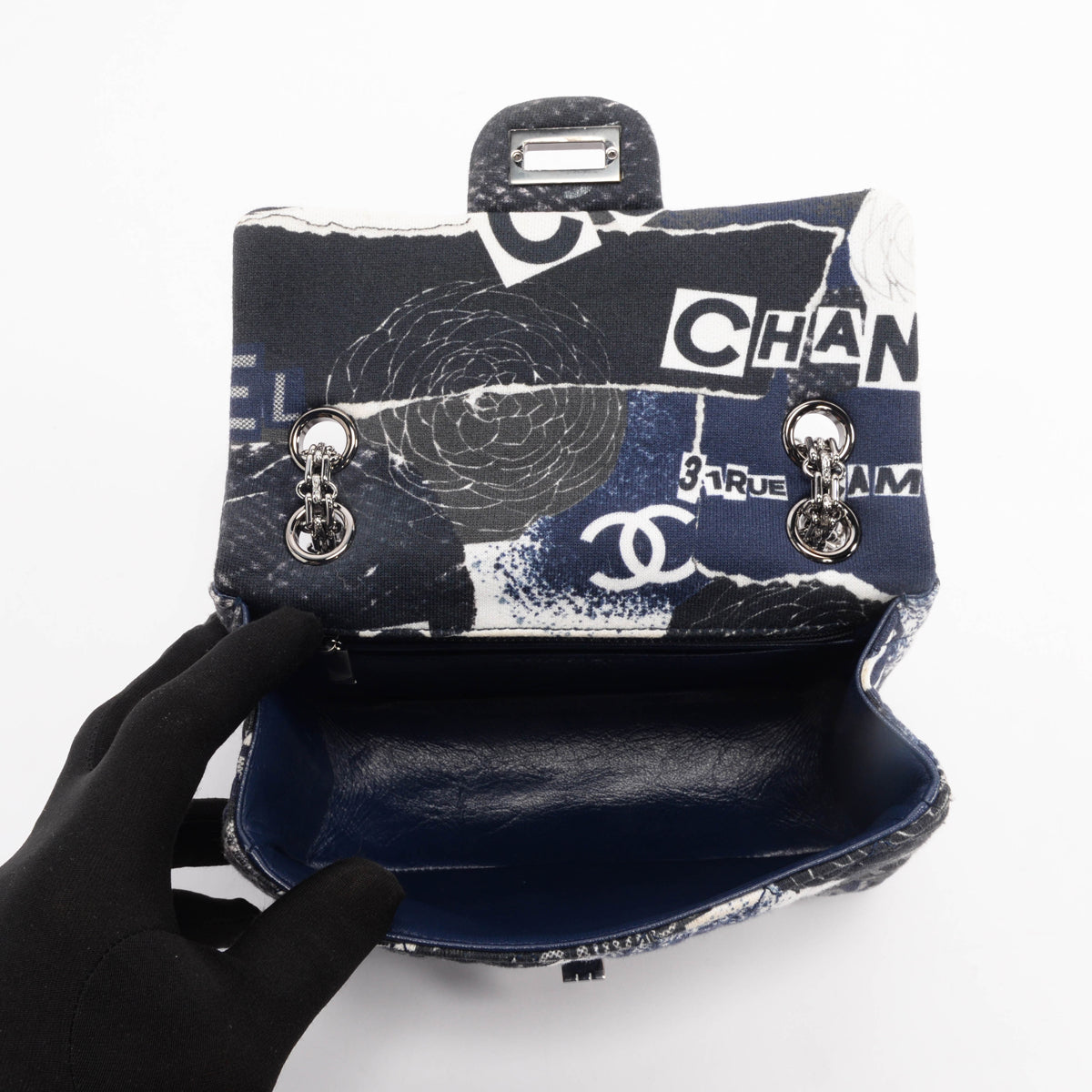 Chanel Graffiti Quilted Jersey Mini Reissue 2.55 Flap Bag