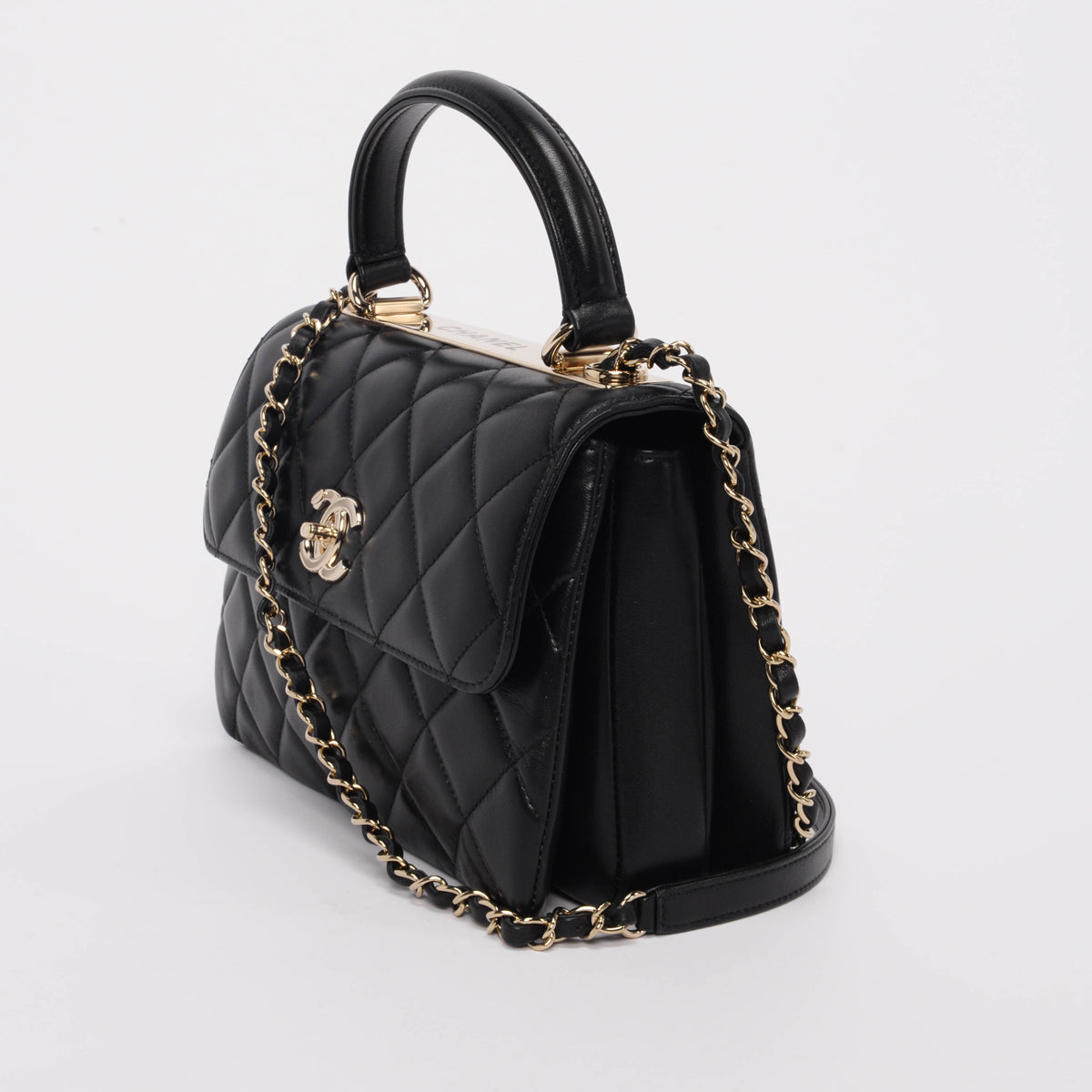 Chanel Black Quilted Lambskin Small Trendy CC Bag