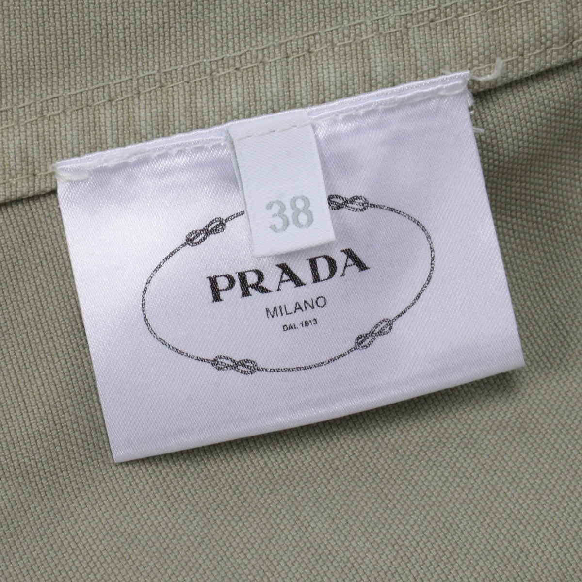 Prada Agave Old Canvas Anorak Jacket IT 38