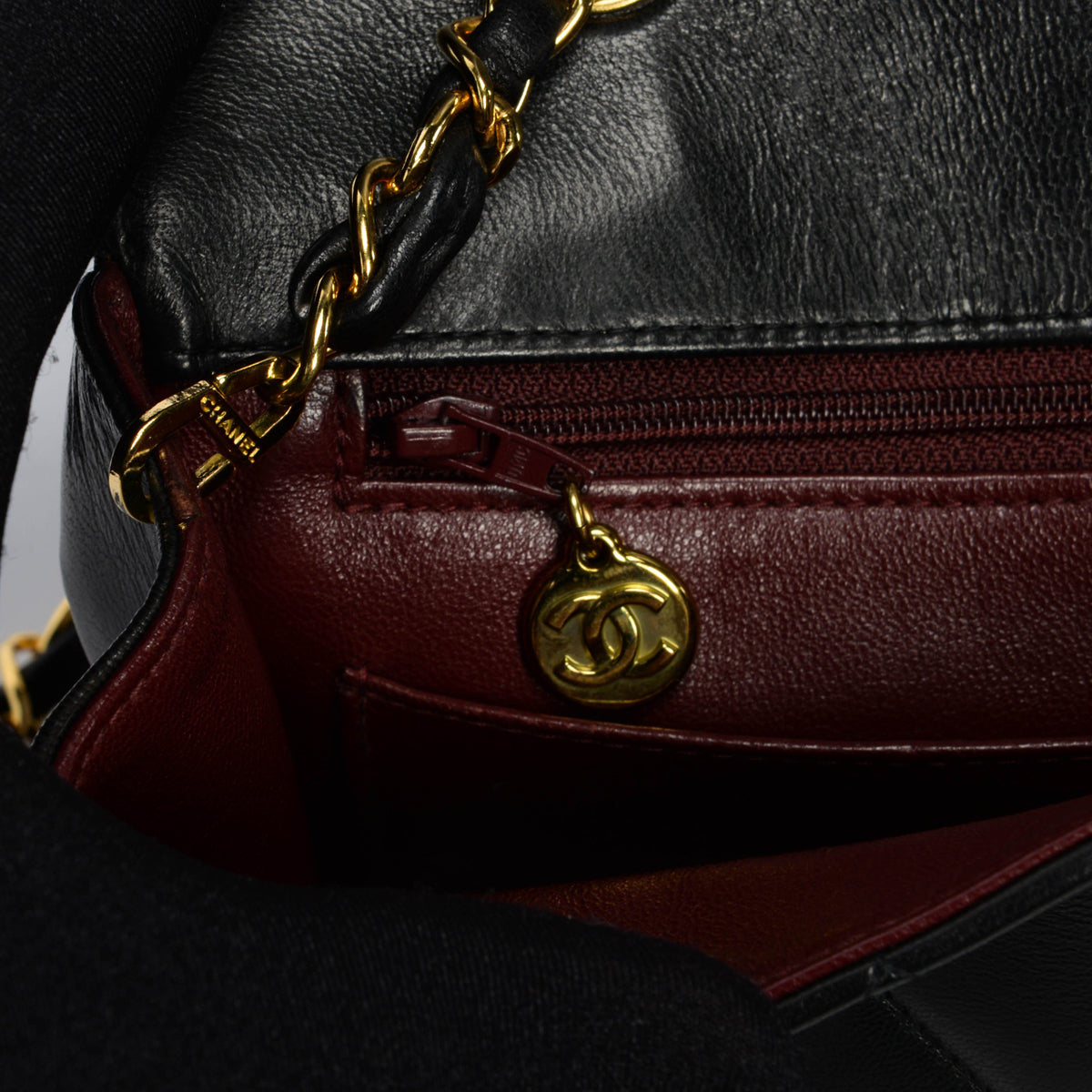 Chanel Black Quilted Lambskin Small Diana Shoulder Bag