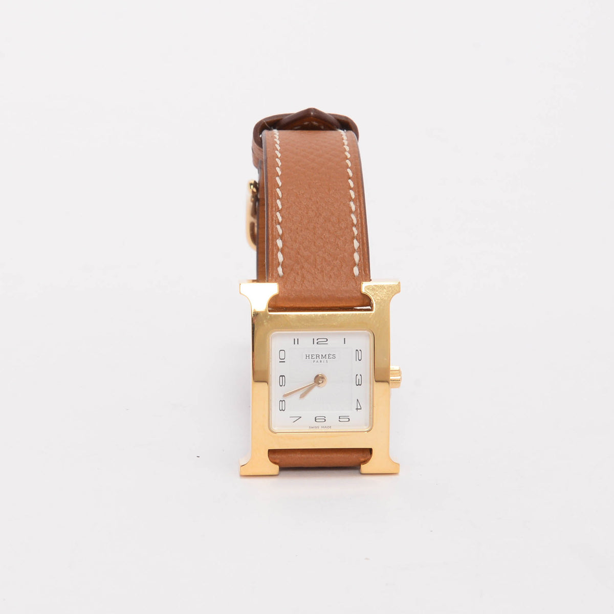 Hermes Gold Epsom Small Heure H Watch