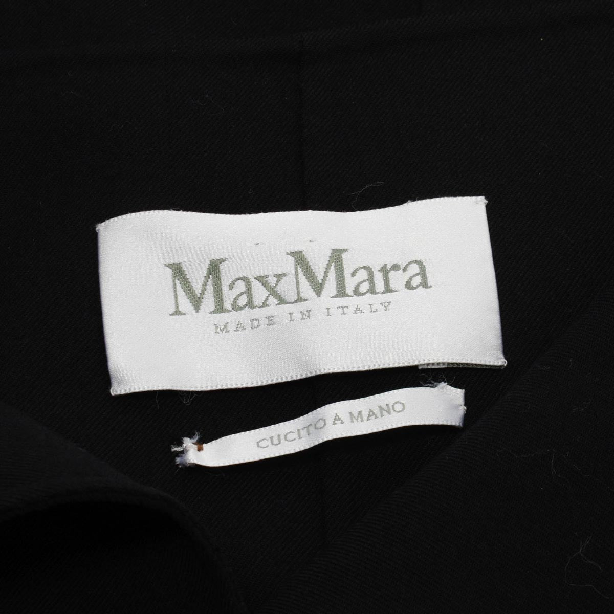 Max Mara Black Wool Relax Fit Jacket IT 38