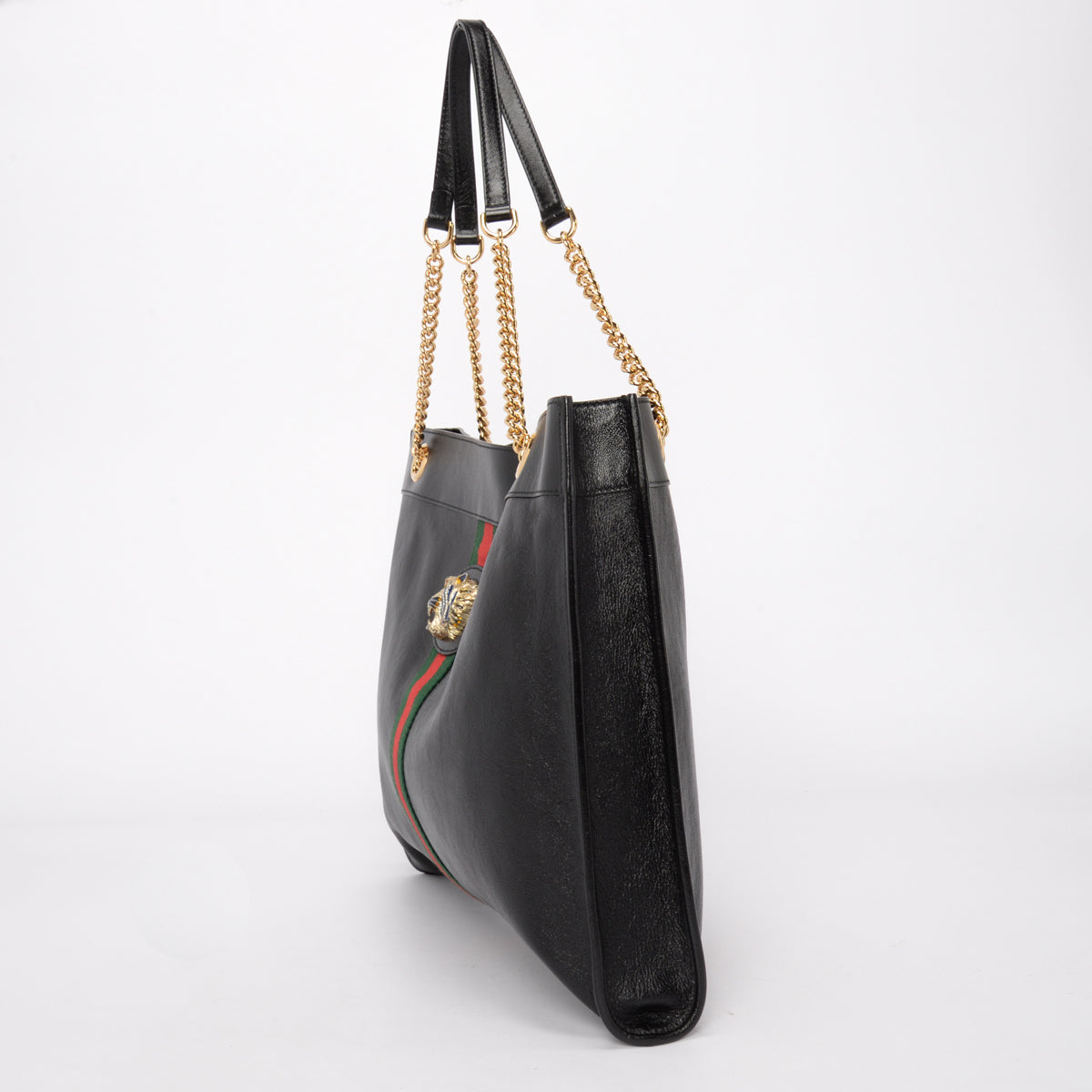 Gucci Black Calfskin Large Rajah Tote