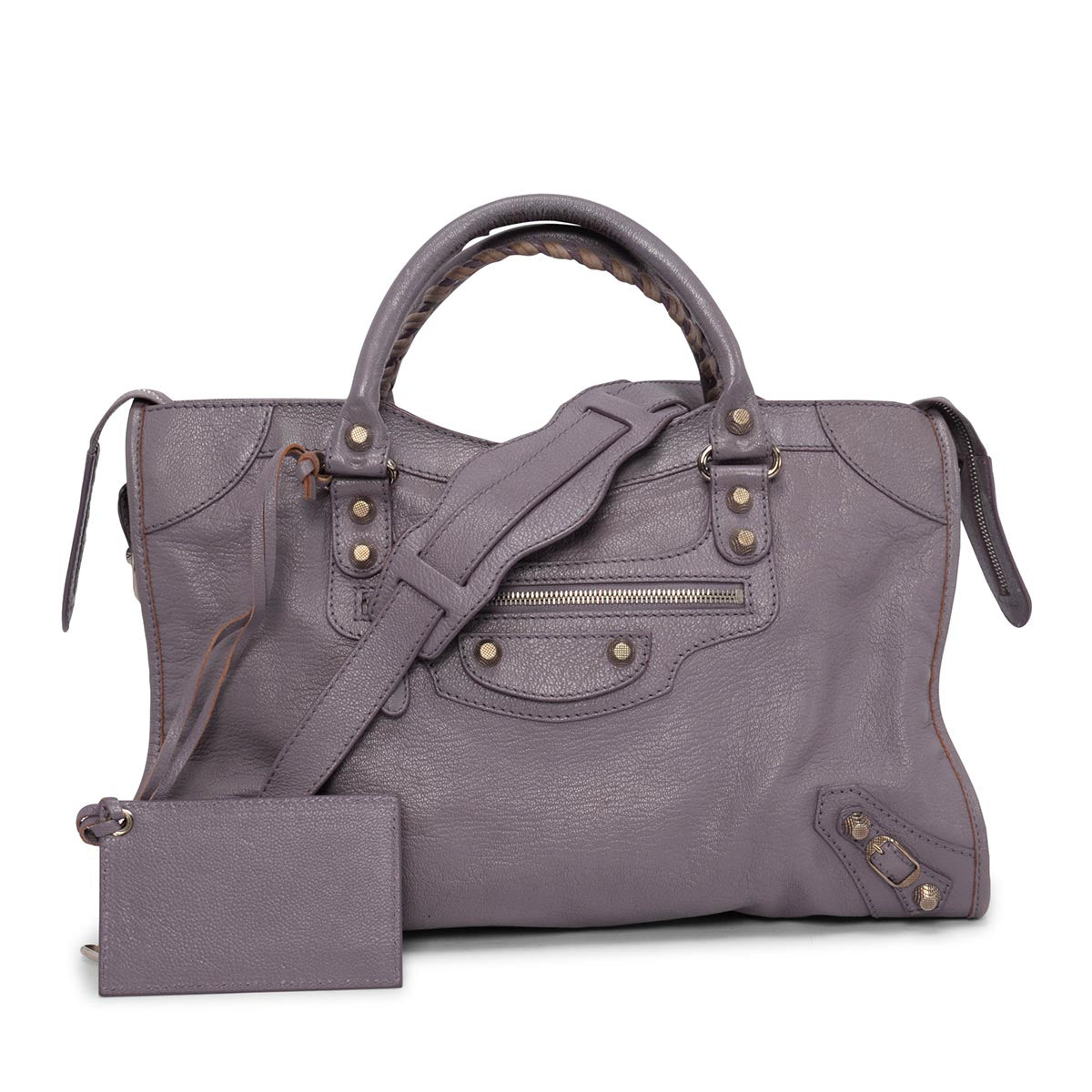 Balenciaga Lilac Goatskin Giant 12 City SHW Bag