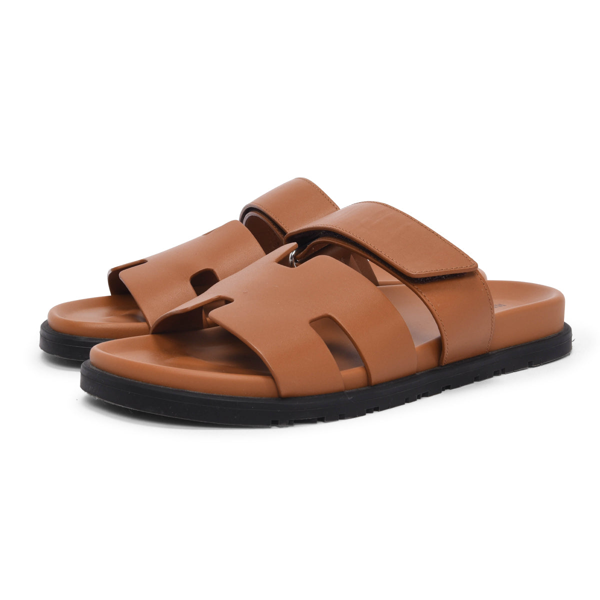 Hermes Naturel Calfskin Chypre Sandals 41