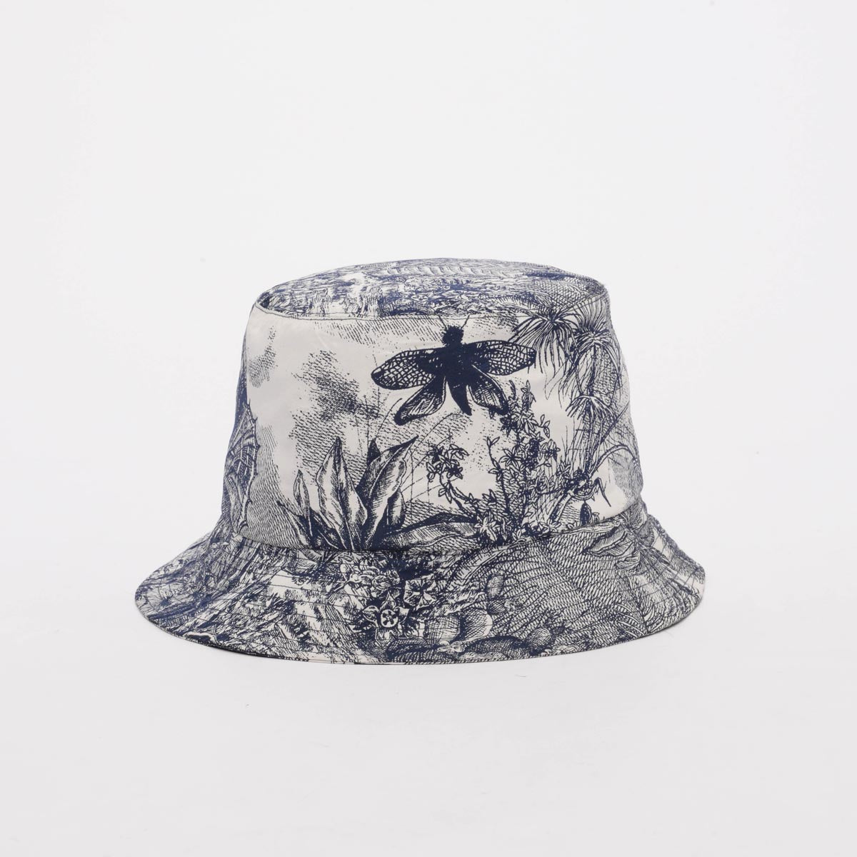 Dior Navy Nylon Toile de Jouy Bucket Hat