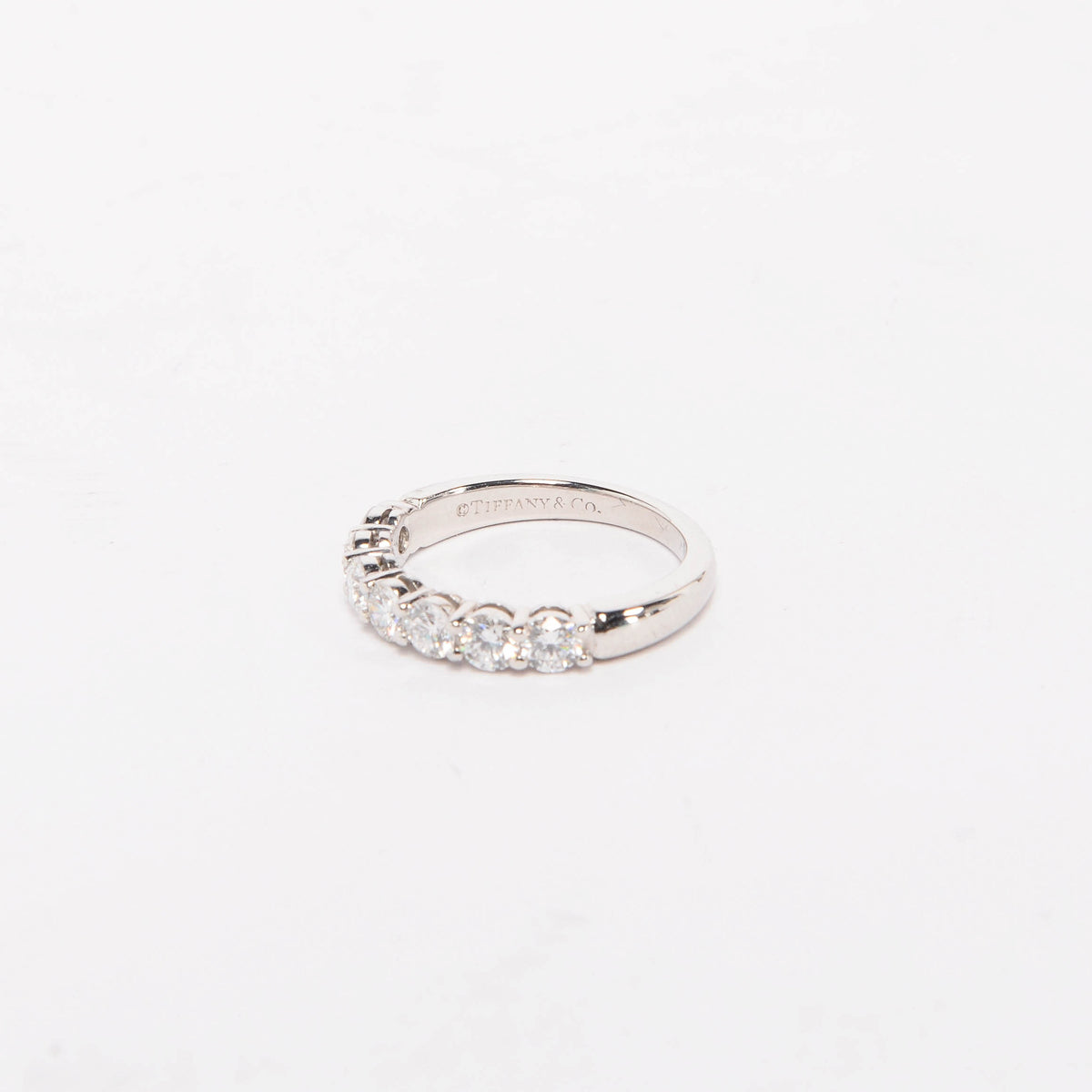 Tiffany & Co Platinum & Diamond Forever Band Ring