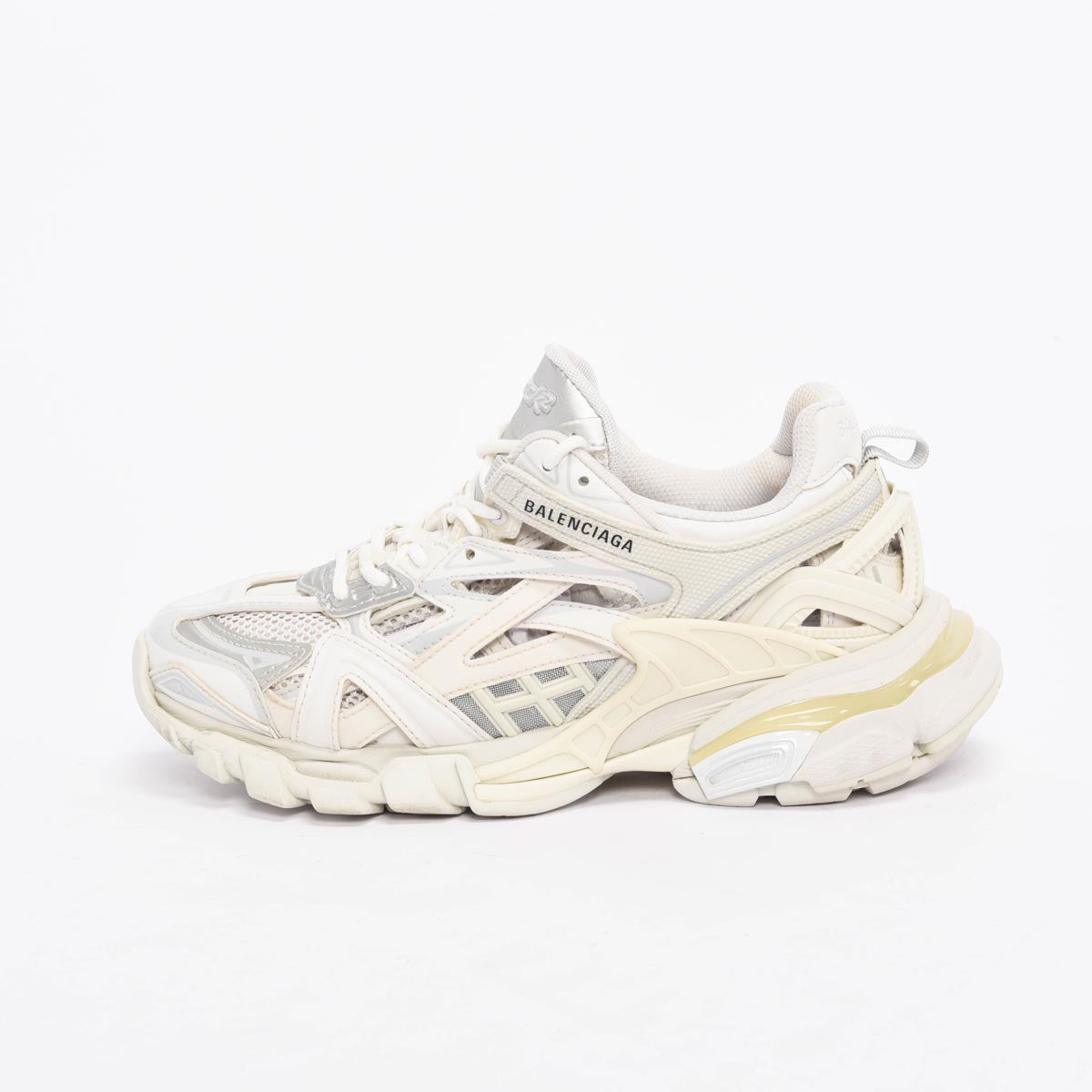 Balenciaga White Mesh Track 2 Open Sneakers 36