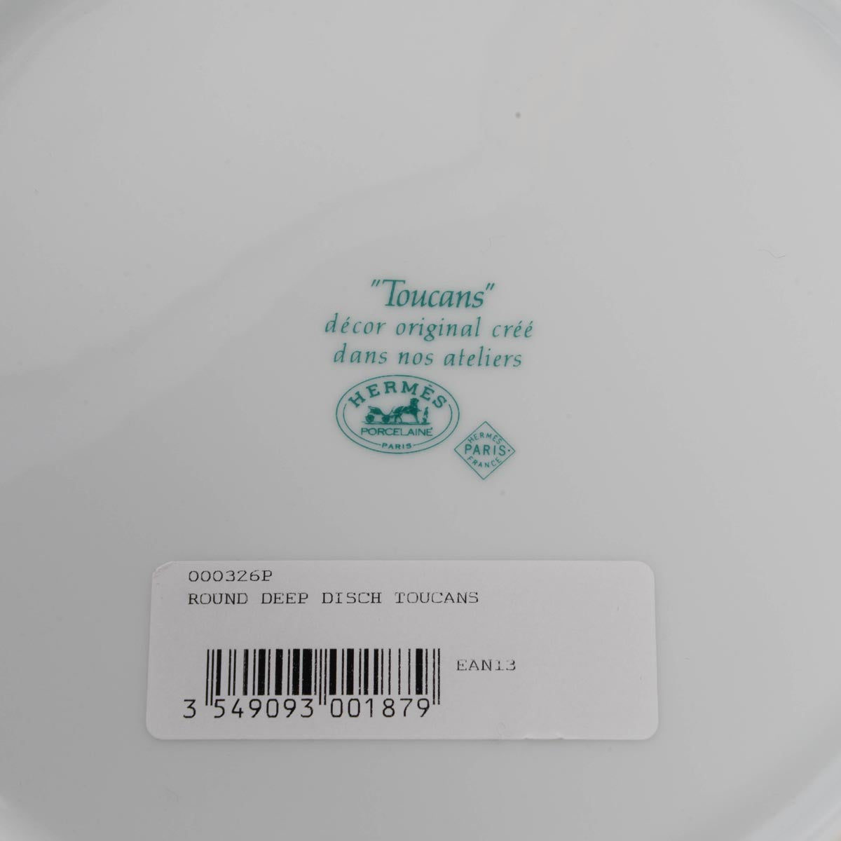 Hermes Multi-Color Porcelain Toucans Serving Plate